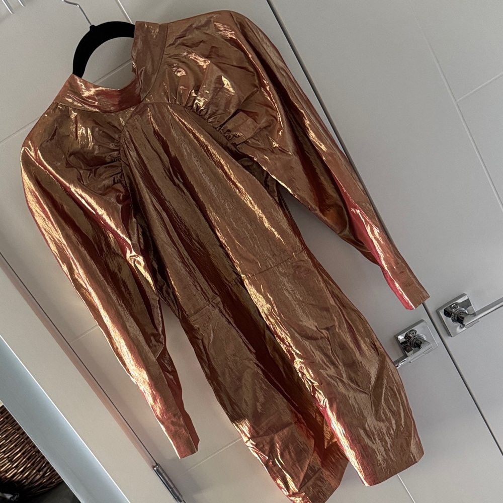Metallic Long Sleeve Dress